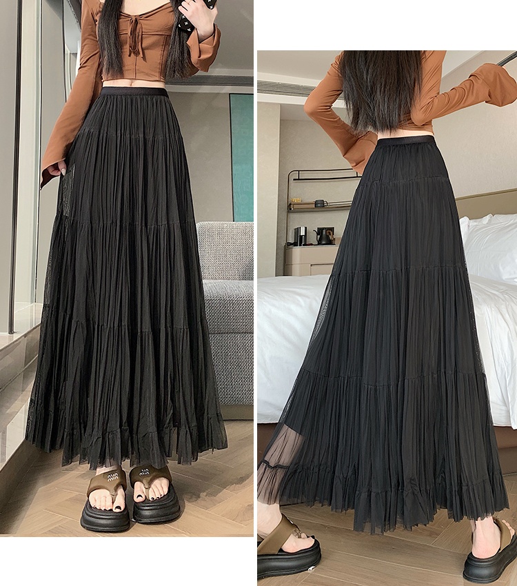 Large yard big skirt tender long dress A-line pure skirt
