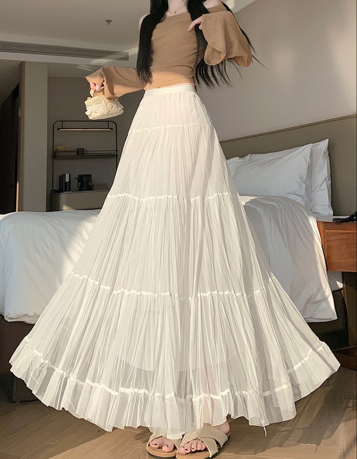 Large yard big skirt tender long dress A-line pure skirt