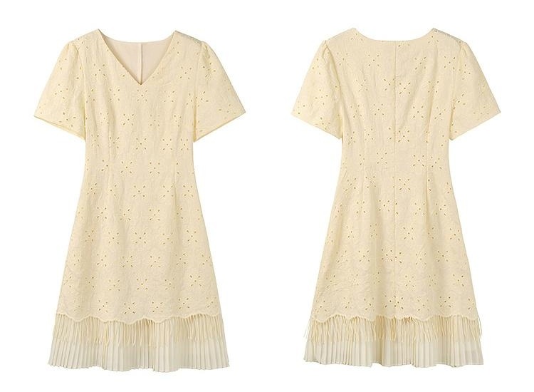 Large yard round neck summer show young dress