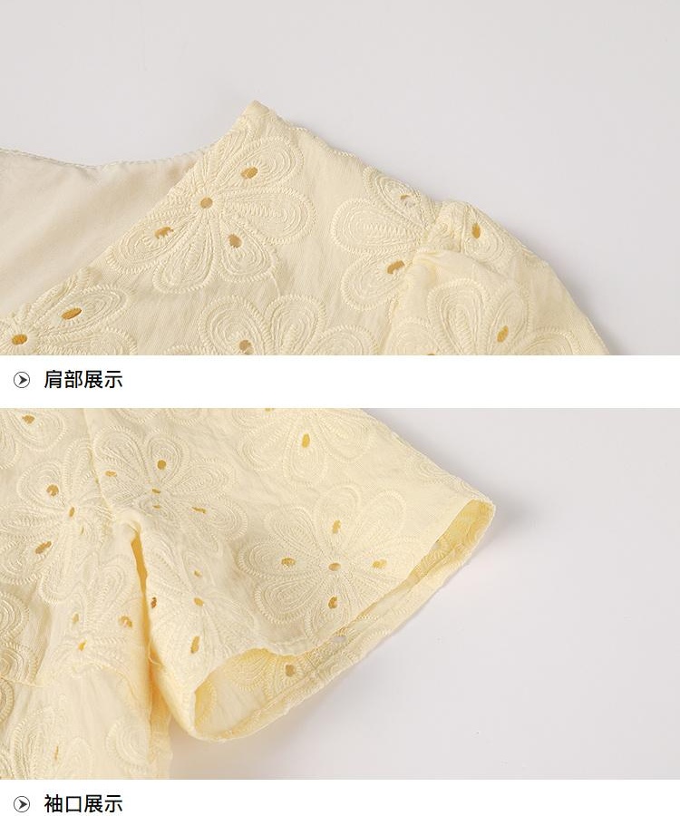 Large yard round neck summer show young dress