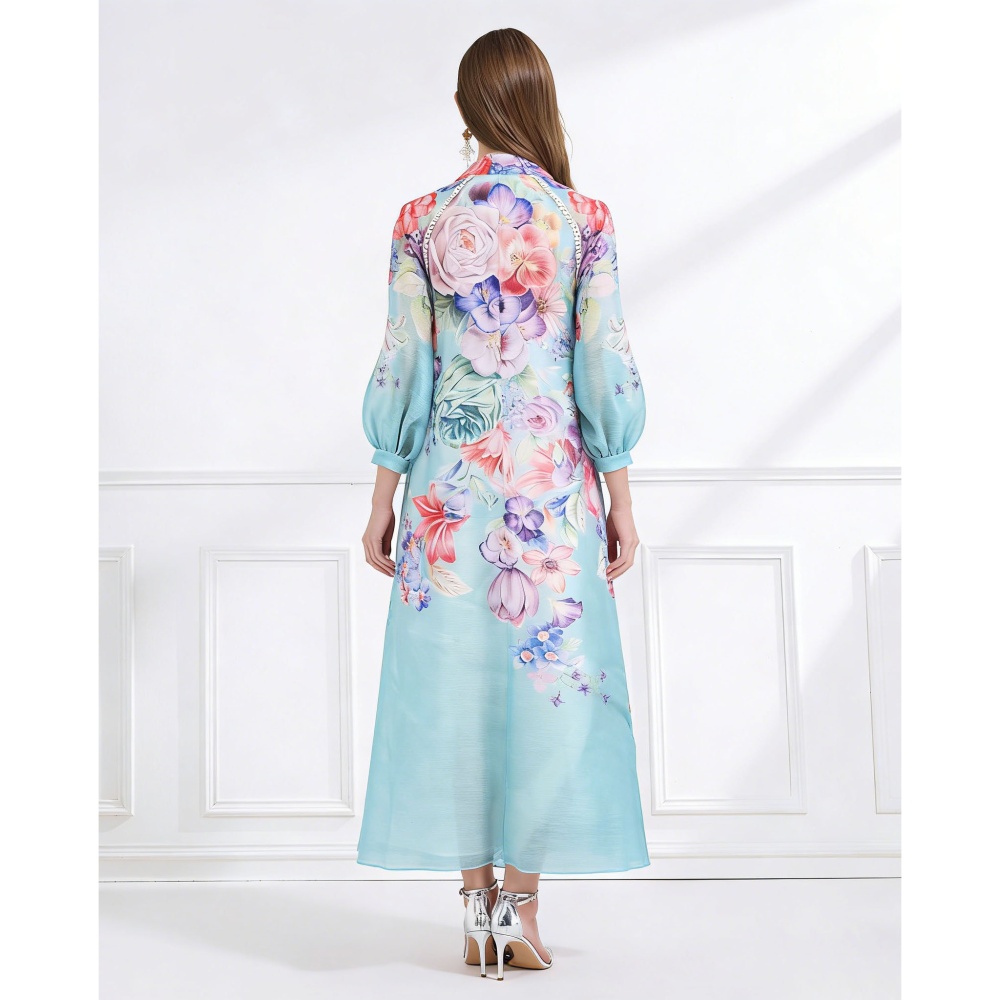 Bow frenum long dress vacation elegant style jumpsuit