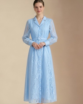 Pinched waist rivets dress elegant spring business suit