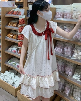 Boats sleeve sweet T-back long dress for women