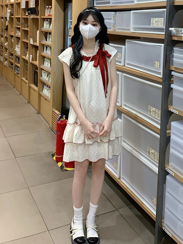 Boats sleeve sweet T-back long dress for women