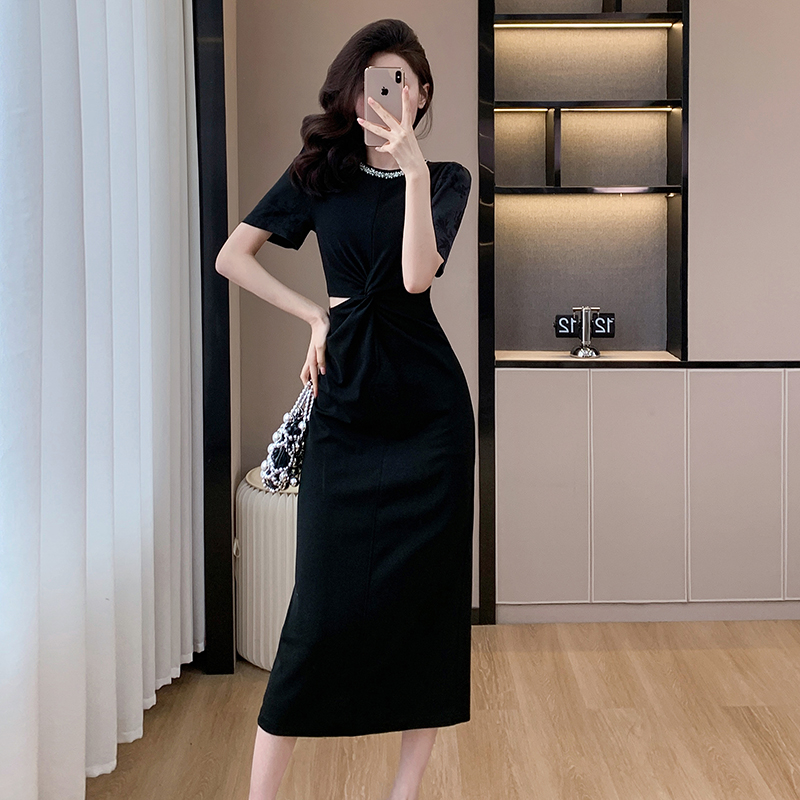 Hollow ladies beading temperament summer dress