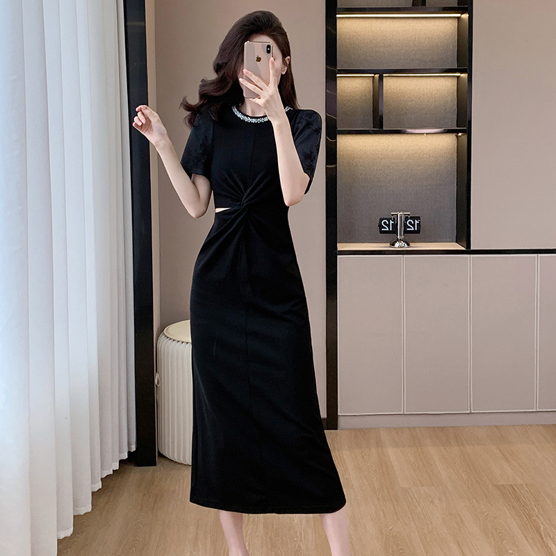 Hollow ladies beading temperament summer dress