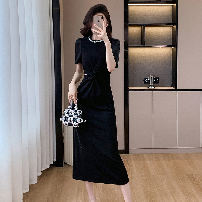 Hollow ladies beading temperament summer dress