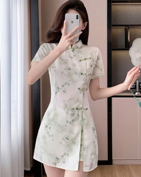 Temperament sweet shorts Chinese style summer dress 2pcs set