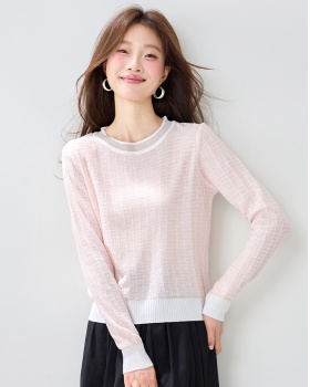 Mixed colors sweater bottoming shirt for women