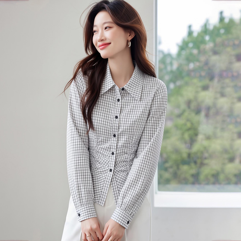 Frenum college style shirt Western style all-match tops