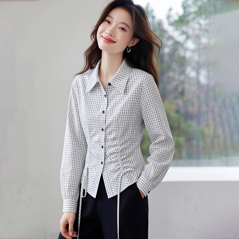 Frenum college style shirt Western style all-match tops