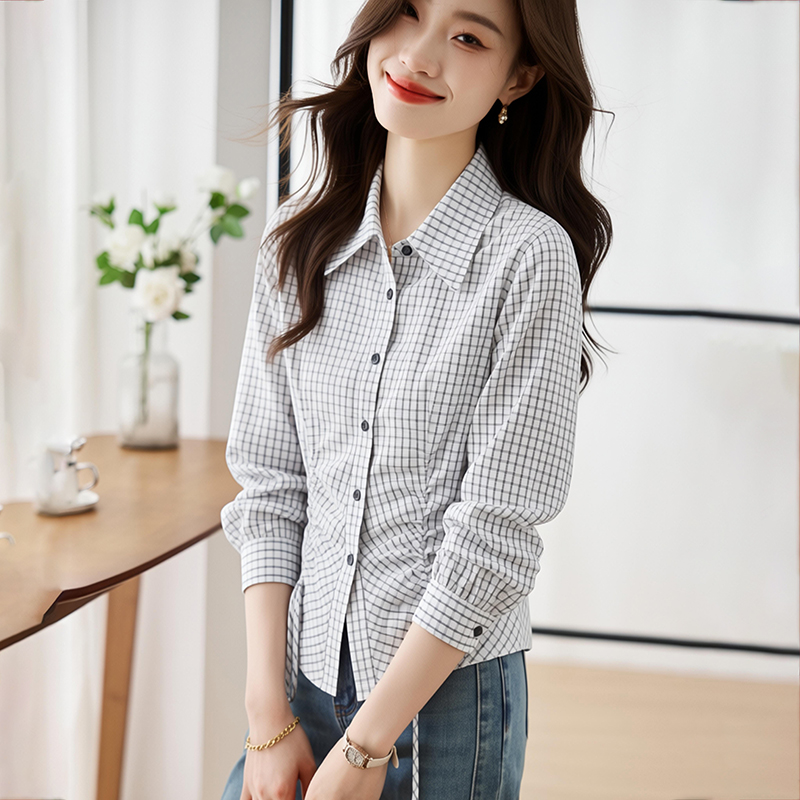 Frenum college style shirt Western style all-match tops