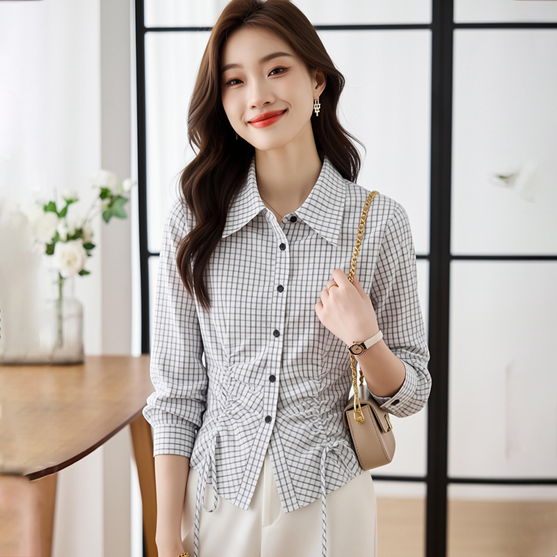 Frenum college style shirt Western style all-match tops