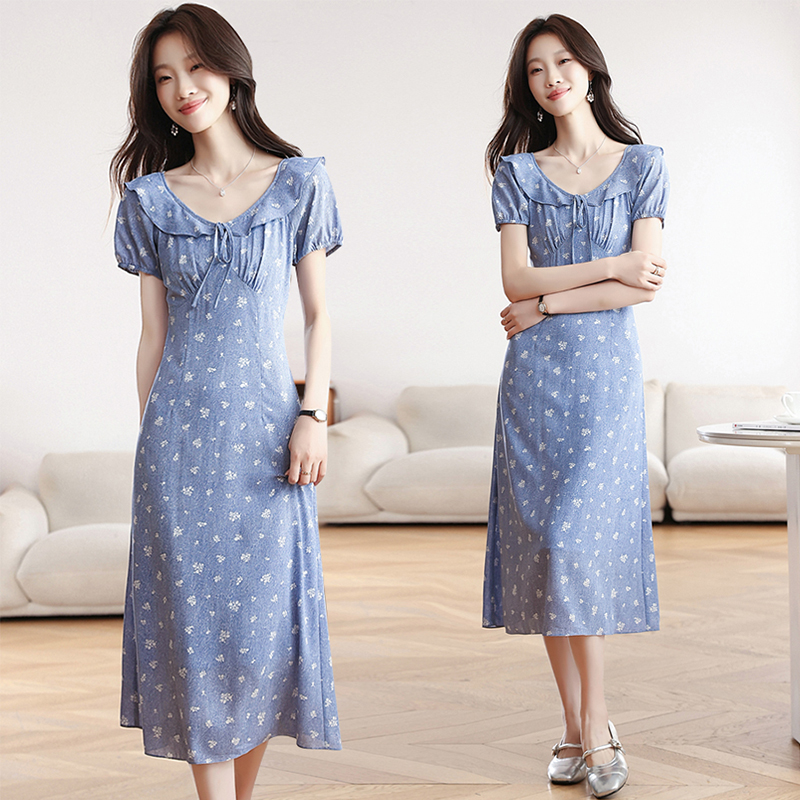 Doll puff sleeve Japanese style dress for women