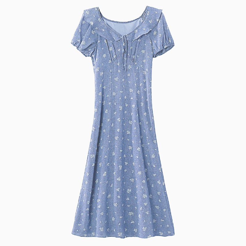 Doll puff sleeve Japanese style dress for women