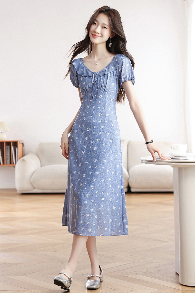 Doll puff sleeve Japanese style dress for women