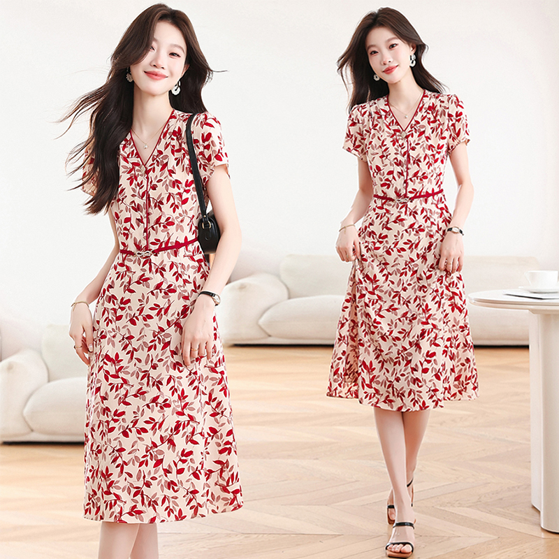 Decorous middle-aged grace dress for women