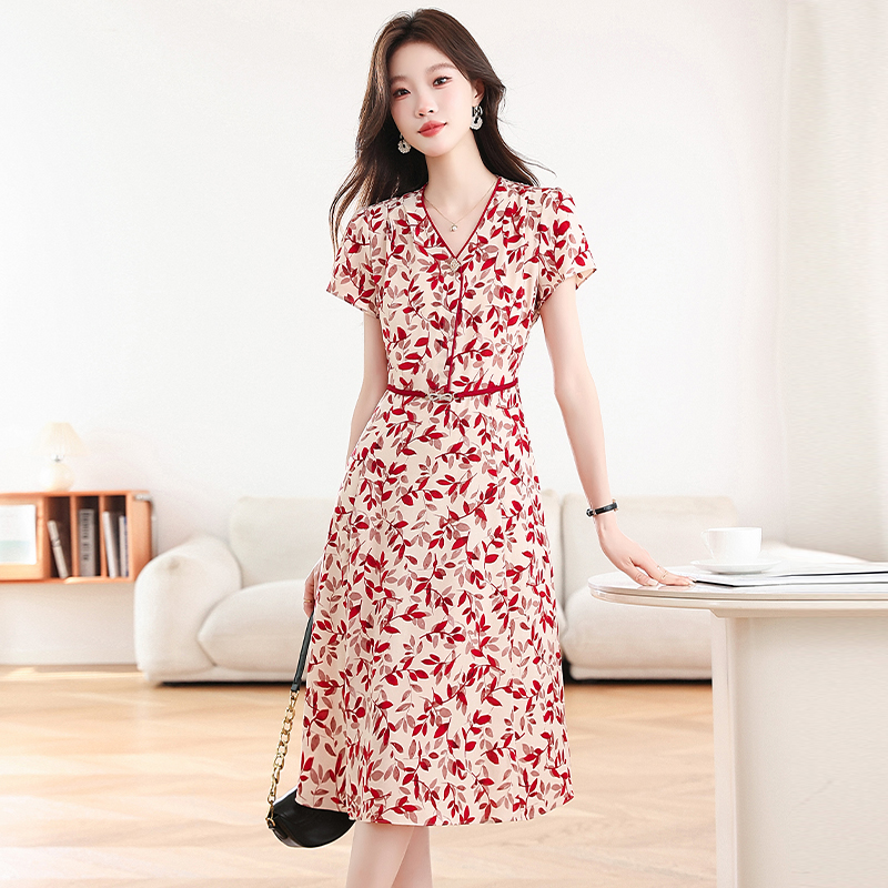 Decorous middle-aged grace dress for women