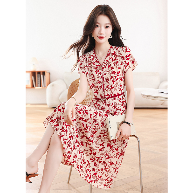 Decorous middle-aged grace dress for women