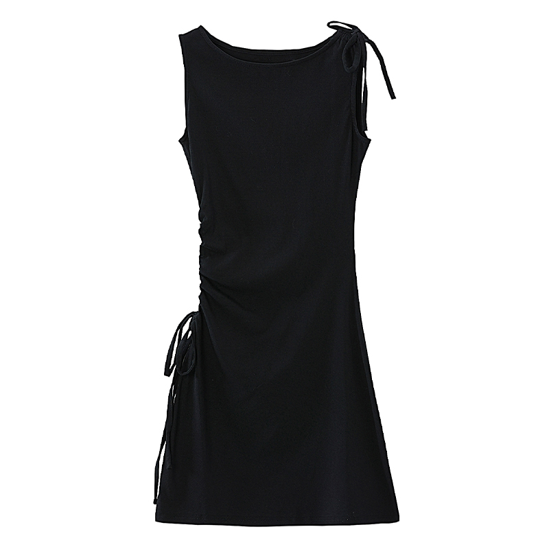 Small fellow niche knitted asymmetry dress for women