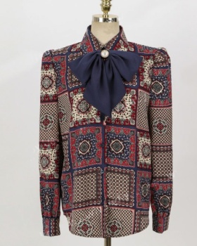 France style tops single-breasted shirt for women