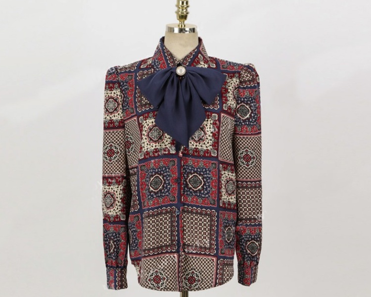 France style tops single-breasted shirt for women