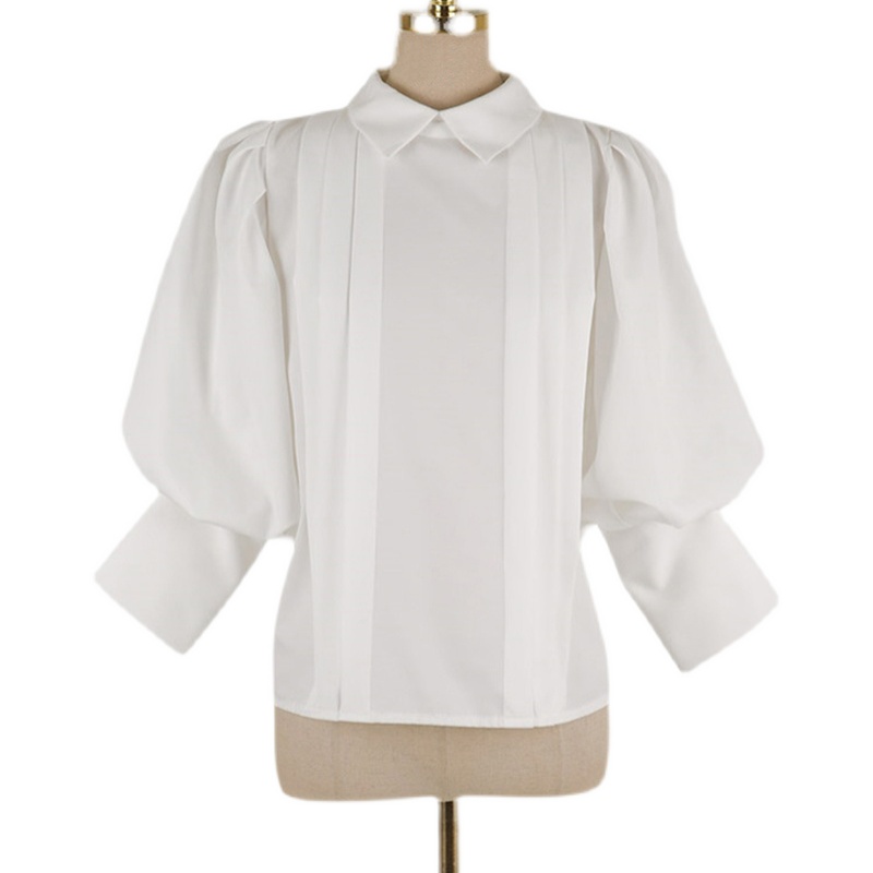 Puff sleeve shirt inside the ride tops for women