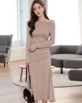 Long sleeve temperament long dress spring dress