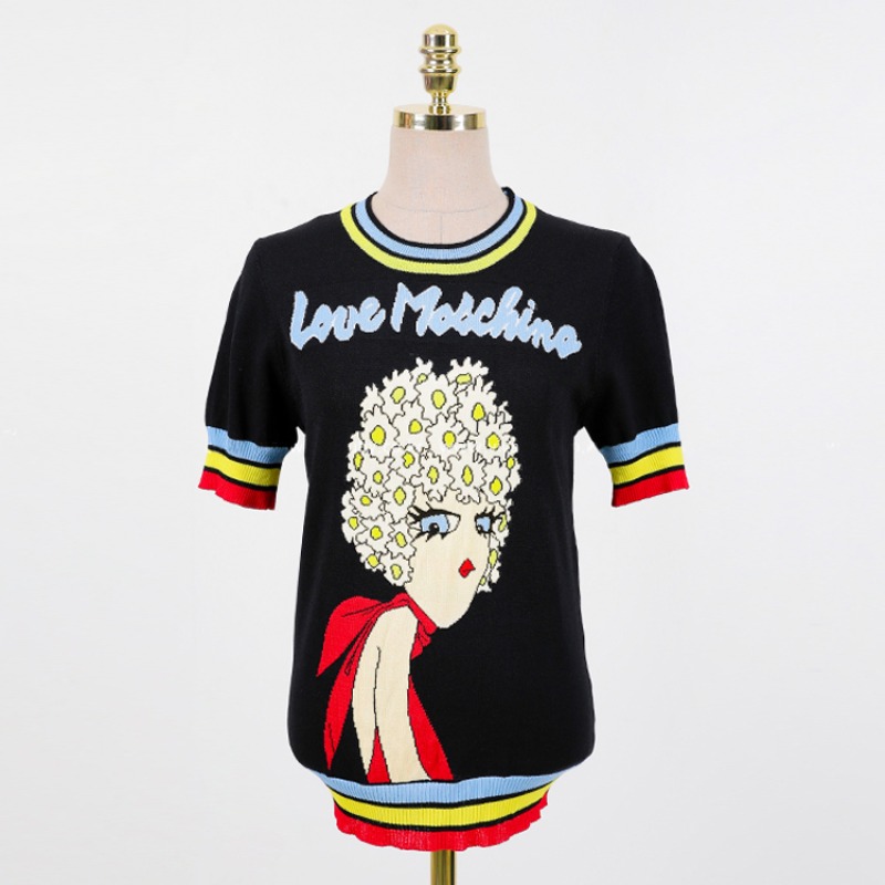 Spring and summer sweater mixed colors tops for women