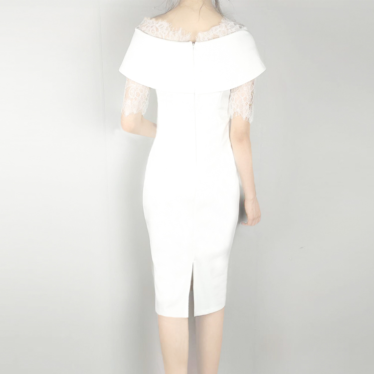 Package hip pinched waist long dress lace dress for women