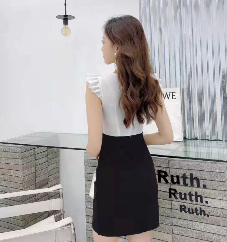 Spring and summer irregular sexy V-neck dress for women