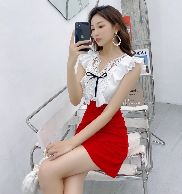 Spring and summer irregular sexy V-neck dress for women