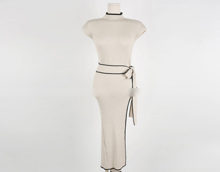 Knitted dress ladies long dress for women