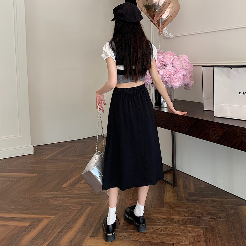 A-line split skirt spring slim business suit for women