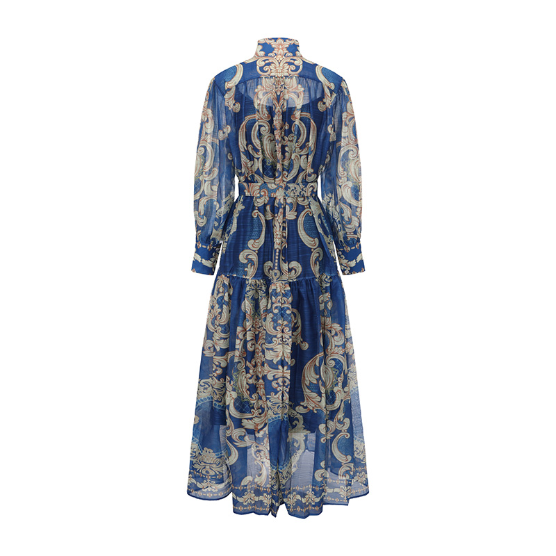 Classical printing dress court style corset