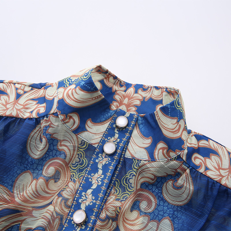 Classical printing dress court style corset