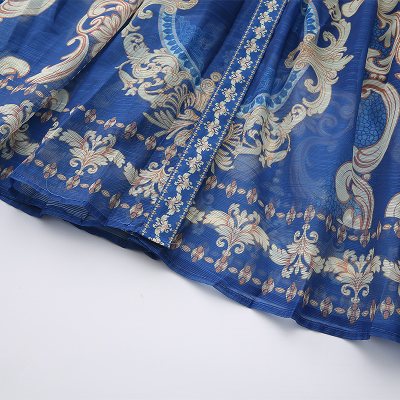 Classical printing dress court style corset