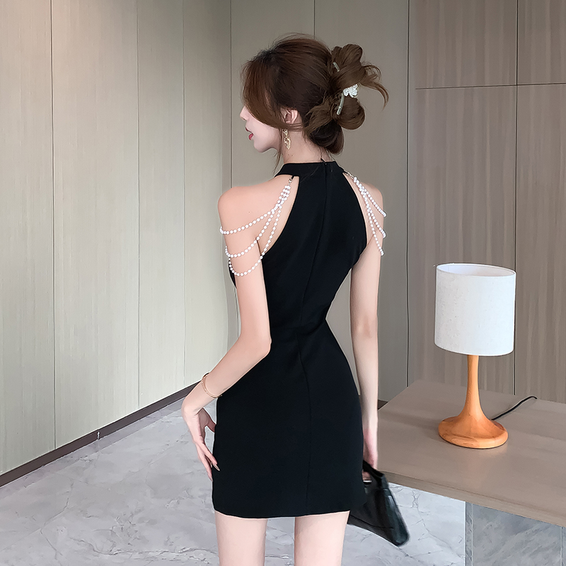 Spicegirl slim dress strapless pearl cheongsam