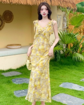 Temperament long dress vacation dress for women