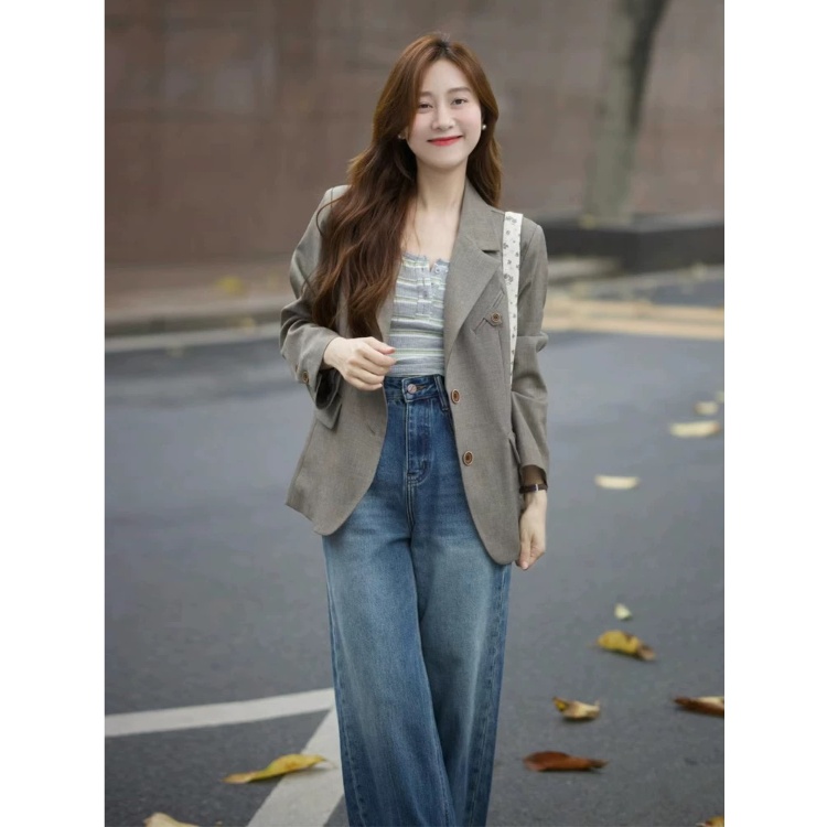 Spring and autumn coat retro business suit for women