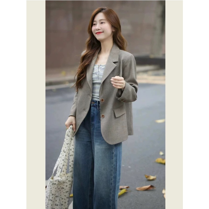 Spring and autumn coat retro business suit for women