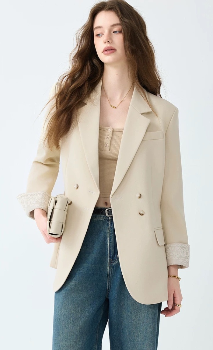 City Casual tops gray spring and autumn coat for women