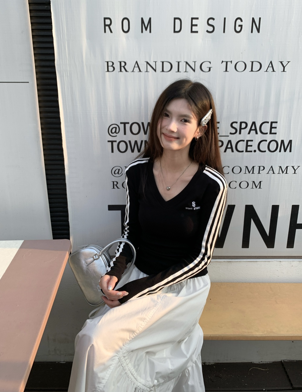 Embroidered spicegirl T-shirt letters tops for women