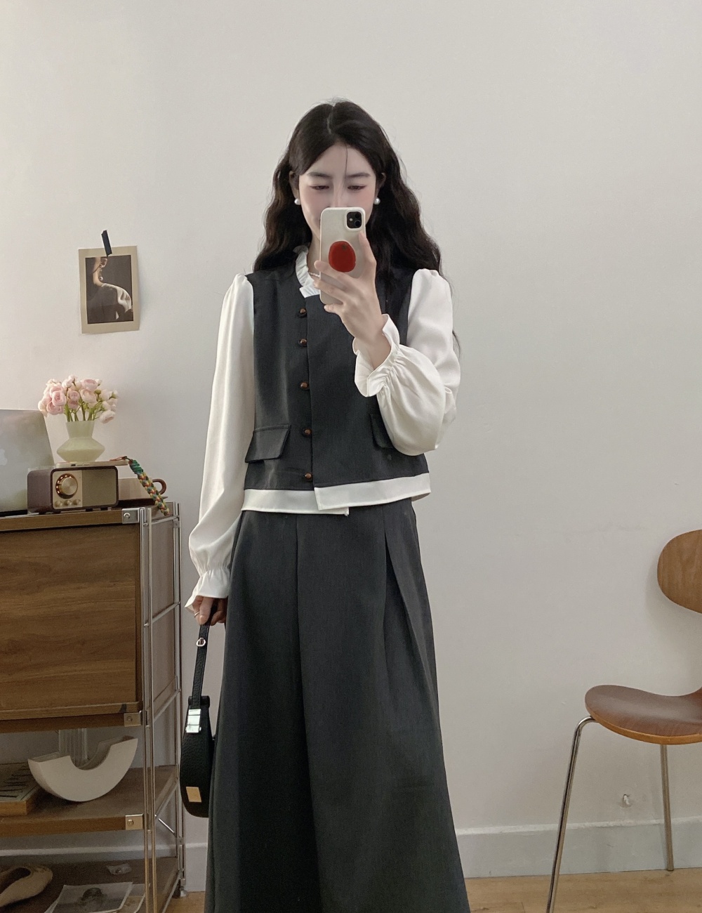 Spring fat short skirt Korean style tops a set for women