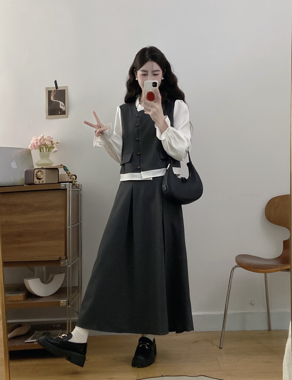 Spring fat short skirt Korean style tops a set for women