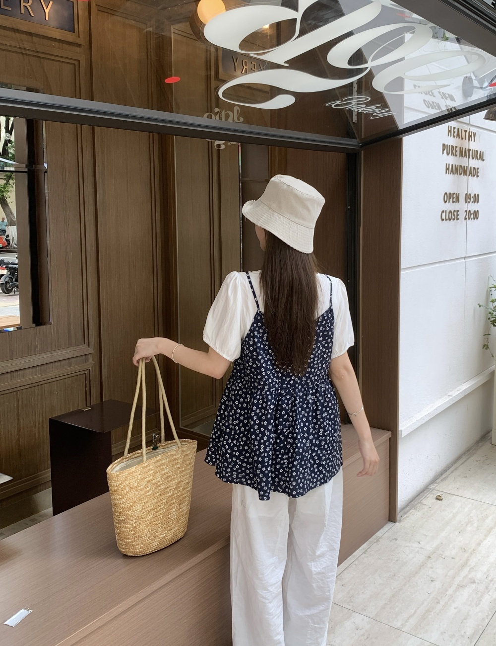 Sling Korean style large yard tops summer floral shirt