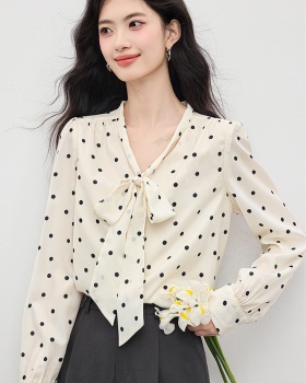 Streamer small shirt slim shirt for women