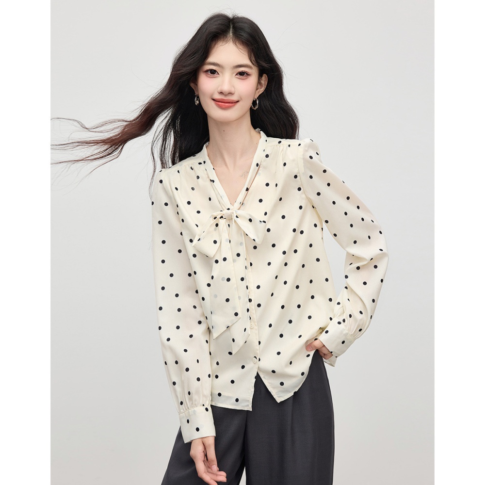 Streamer small shirt slim shirt for women