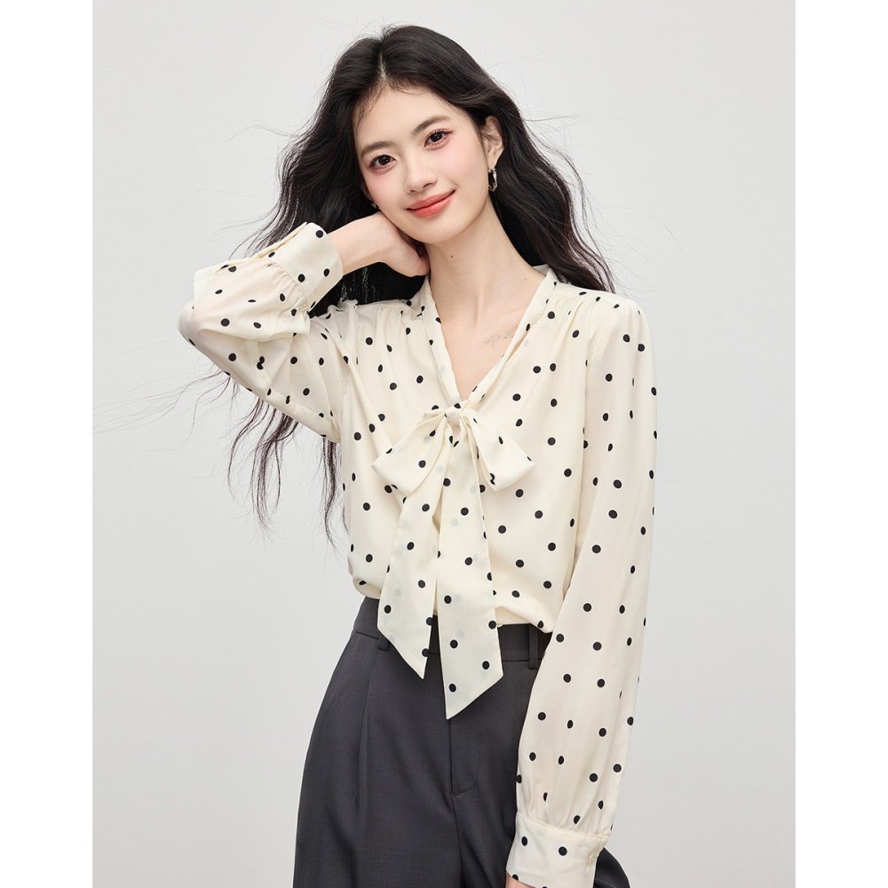 Streamer small shirt slim shirt for women