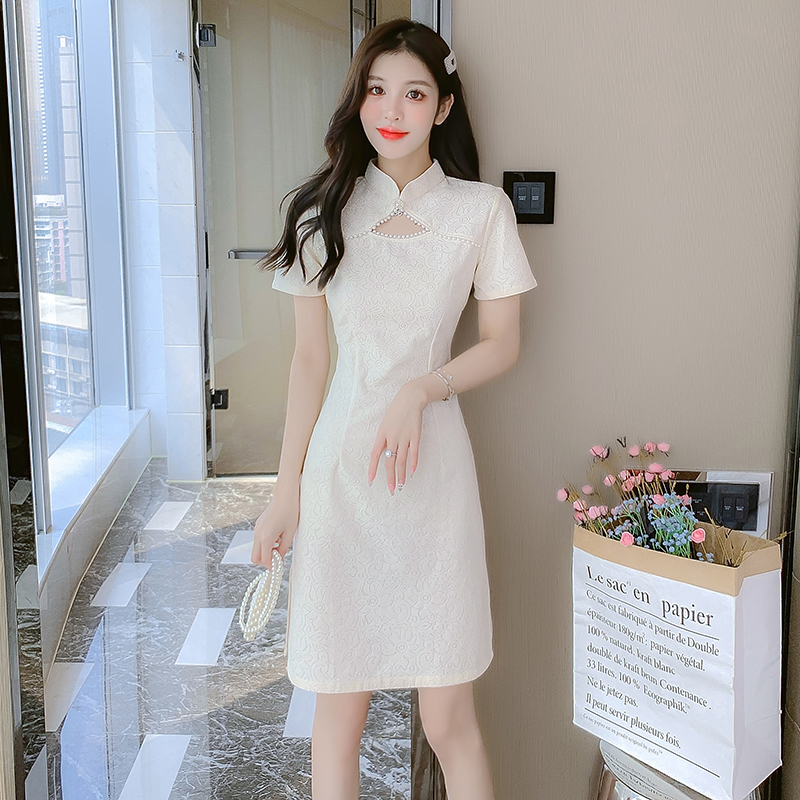 France style light Chinese style dress maiden retro cheongsam